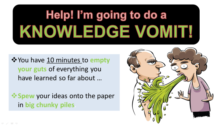 knowledge vomit
